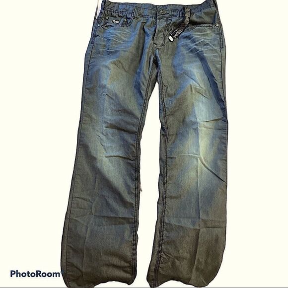 Grey pinstripe Relaxed Jeans 36x34 - Miracle of Denim - Picture 3 of 7